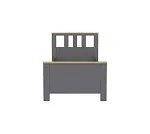 САГА кровать одинарная 90х200 серая/ясень | изображение 1