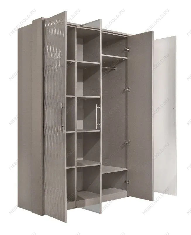 Шкаф Гравита 4-дверный серый камень глянец | изображение 2