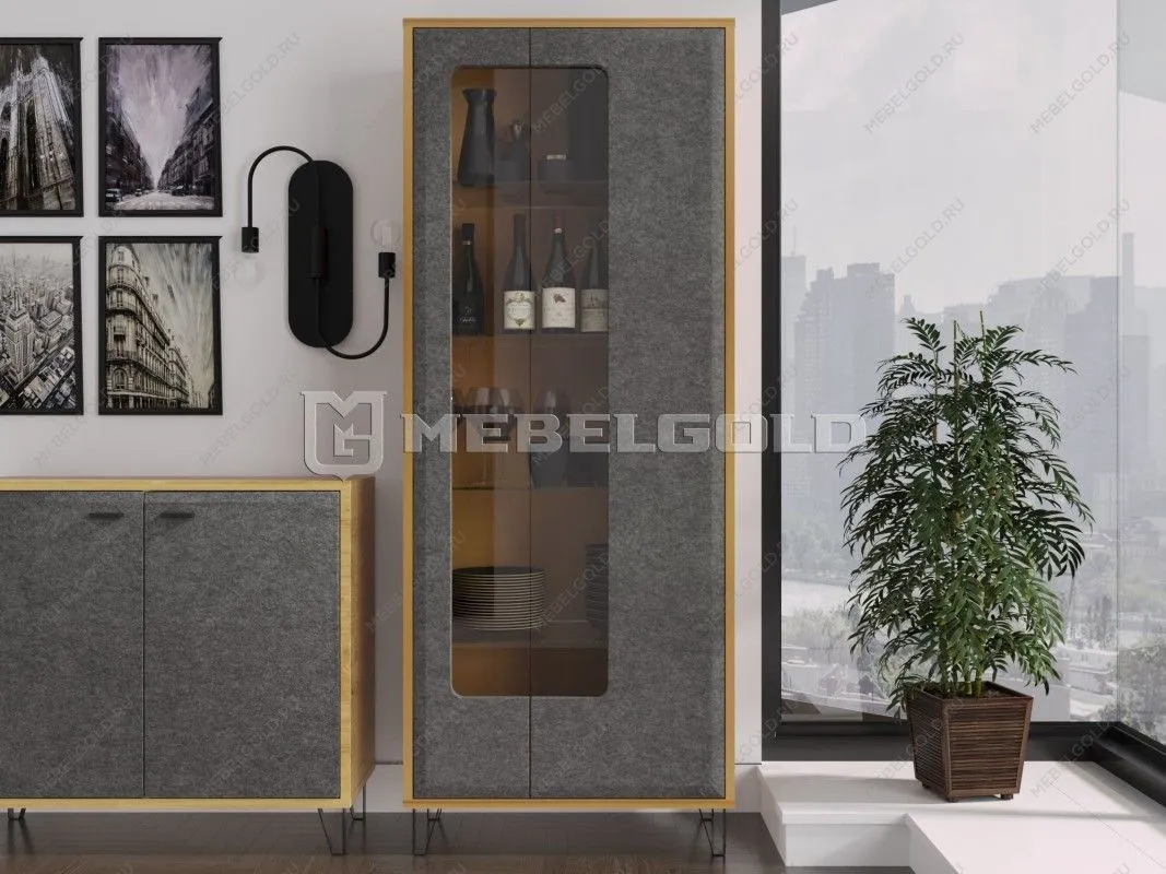 Шкаф с витриной Грейс REG2W | изображение 1