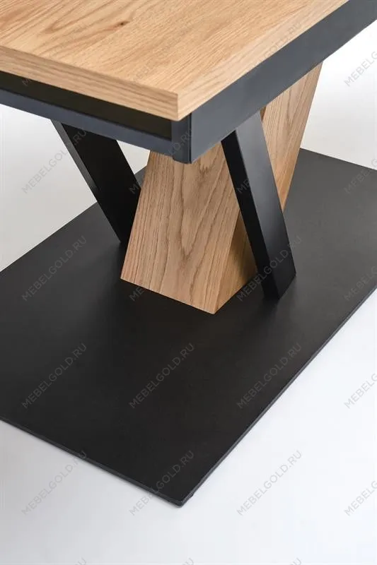 Стол обеденный Halmar FANIS 160 (натуральный/черный) | изображение 9