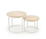 Комплект Halmar OREO (2 стола журнальных) (травертин/белый) | изображение 5