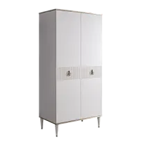Шкаф-пенал Римини СОЛО (Белый/Серебро) РМП-2(s)