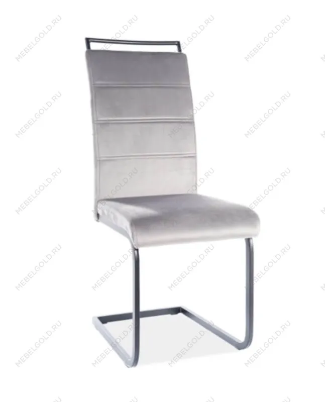 Стул кухонный Signal H441 Velvet Tap. 93 (серый/черный мат)