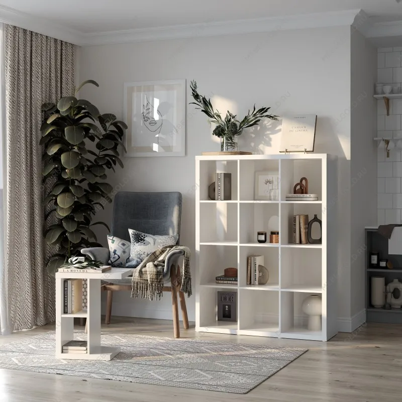 Стеллаж Фора, 12 полок, 112х147х38 см, белый | изображение 4