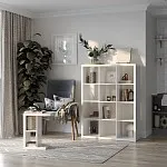 Стеллаж Фора, 12 полок, 112х147х38 см, белый | изображение 4