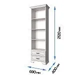 Стеллаж Тиффани 2S вудлайн кремовый | изображение 2