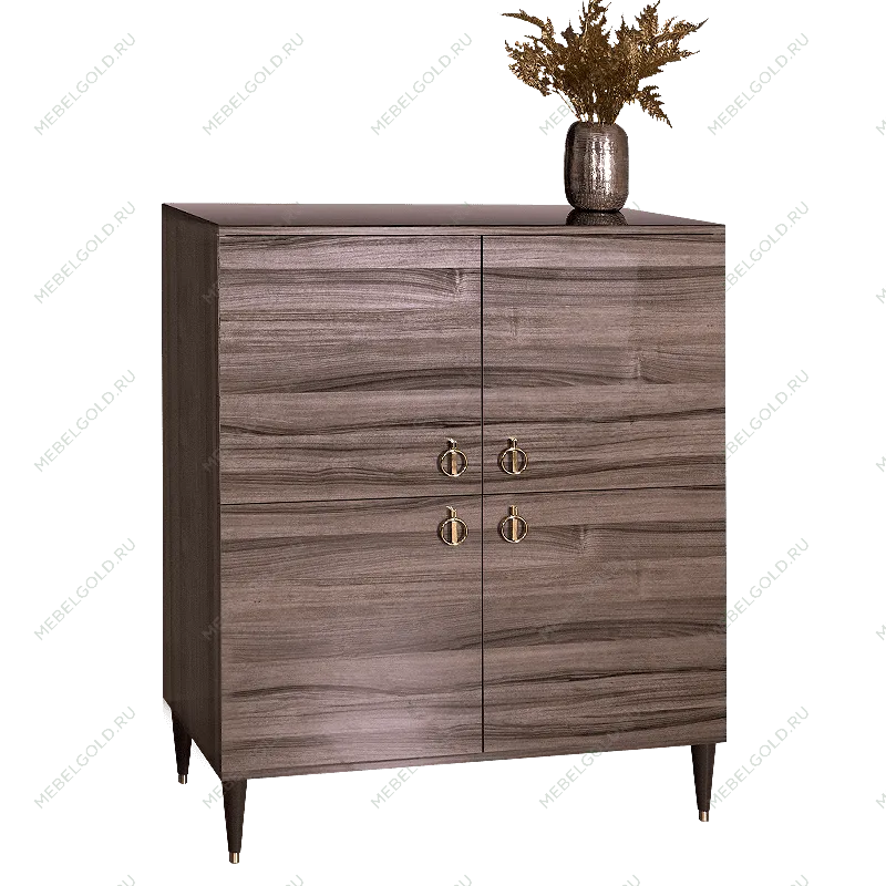 Пенал 4 двери Римини (Орех империя/Золото) РМП-3