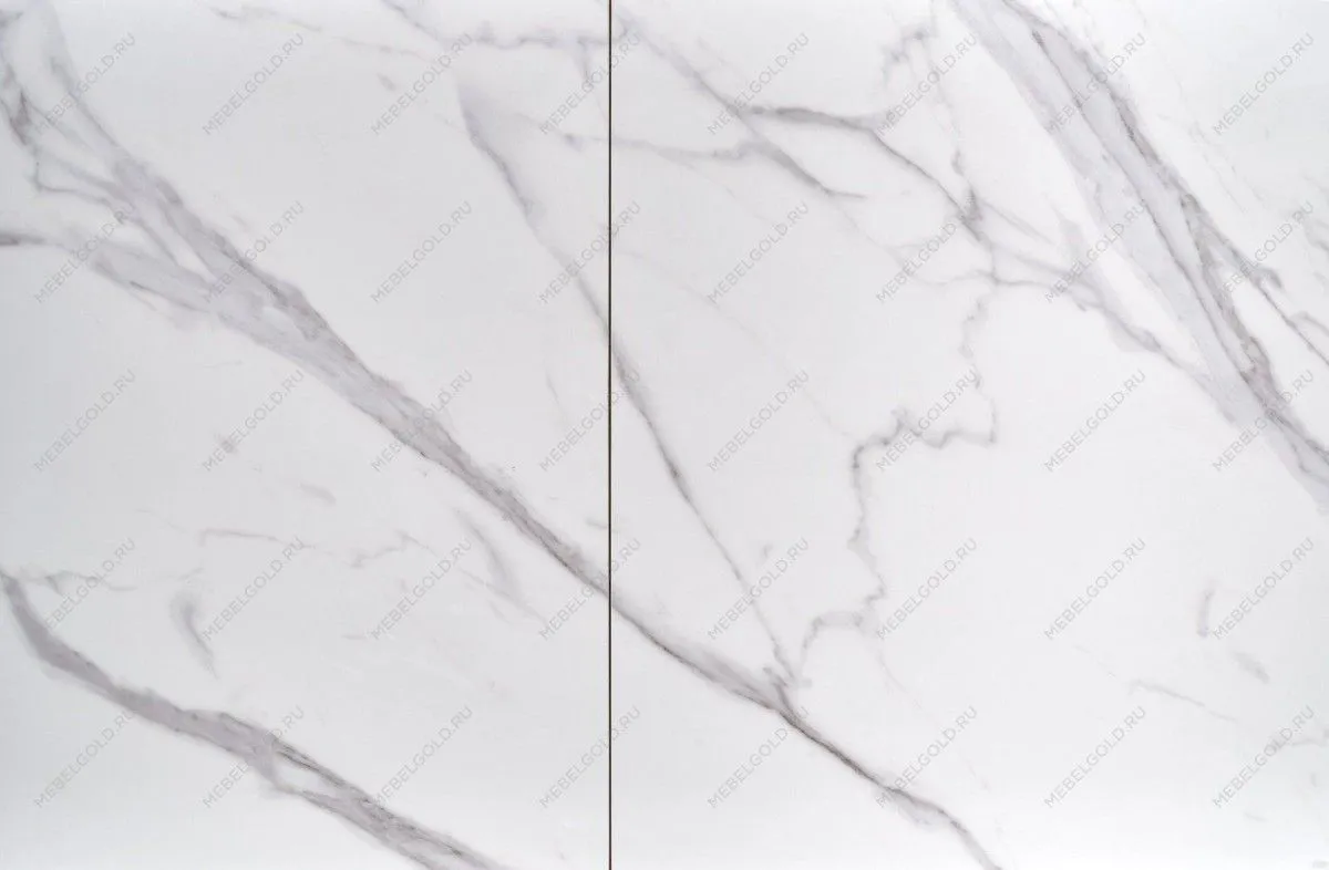 Стол обеденный Halmar OSMAN раскладной (белый мрамор/черный) | изображение 2