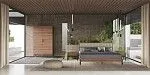 Гардероб отделка шпон ореха F, черный матовый лак, латунь | изображение 4
