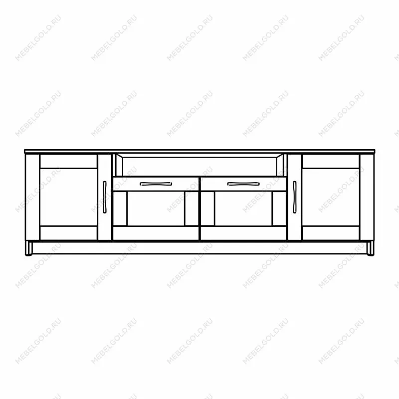 Тумба для ТВ Сириус, 2 двери и 2 ящика, 156х41х47 см, дуб сонома | изображение 14