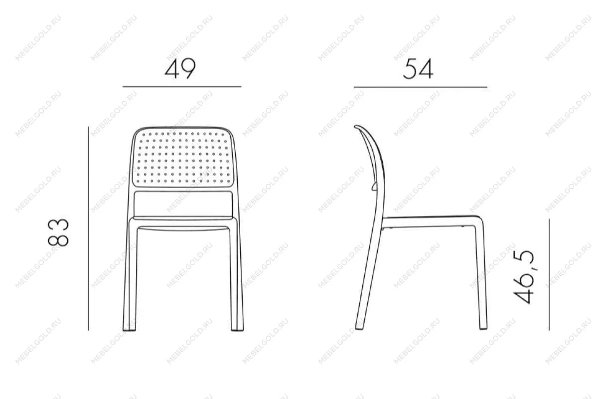 Стул Bora Bistrot, белый | изображение 5