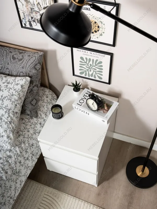 Тумба прикроватная Мальта, 48х40х54 см, белая | изображение 6