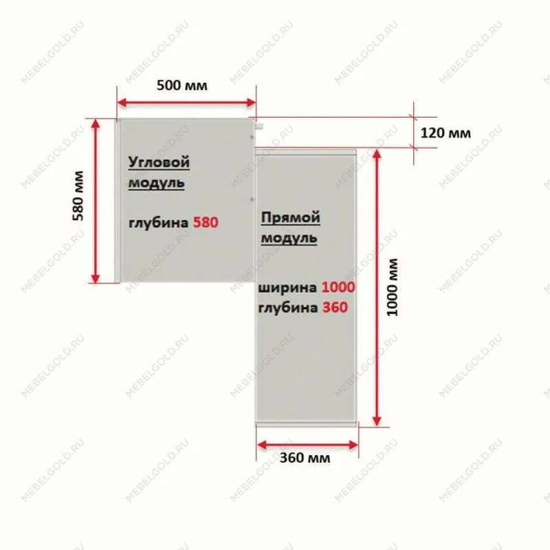 Угловой модуль гардероба МАКС, 50х58х233 см, белый | изображение 4