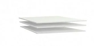 Дополнительные полки в 4-х дверный шкаф, Лацио (942*442*16) Белый, 11012