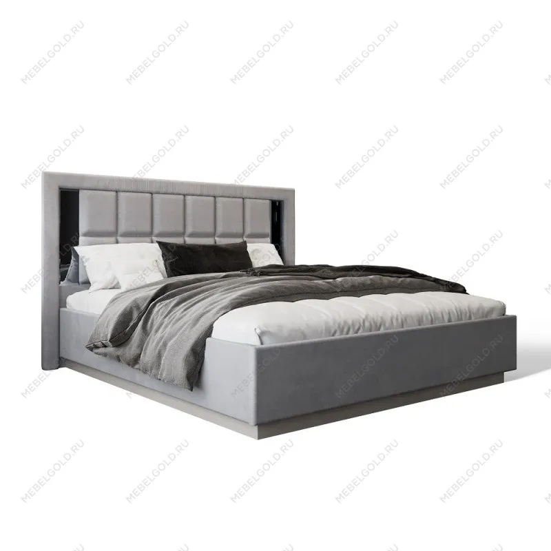 Ящик с подъемным механизмом Замира 160x200 см серый | изображение 1