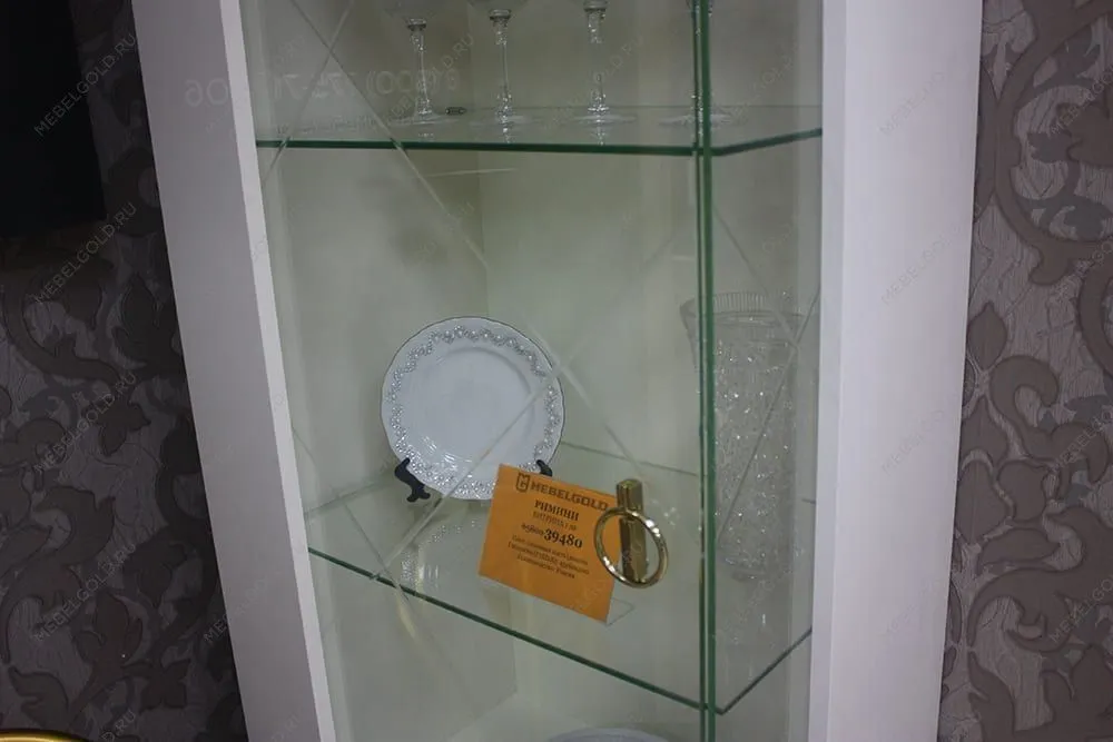 Витрина 1-ств. (правая) Римини СОЛО (белый золото) РМВ1-1С (s) - Выставка Балашиха | изображение 4