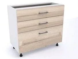 Стол с ящиками СЯ-90, Дублин (900*470*820) Дуб галифакс белый, 21619