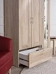 Шкаф Сириус, 3 двери и 1 ящик, 117х50х190 см, с зеркалом, дуб сонома | изображение 4
