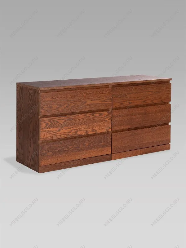 Комод Варма Прайм, 6 ящиков, горизонтальный, 160х77х48 см, шпон натурального дерева, ясень коричневый | изображение 8