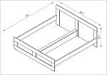 БРИМНЭС / СИРИУС кровать двойная ИКЕА / IKEA 180х200 Дуб Венге | изображение 1
