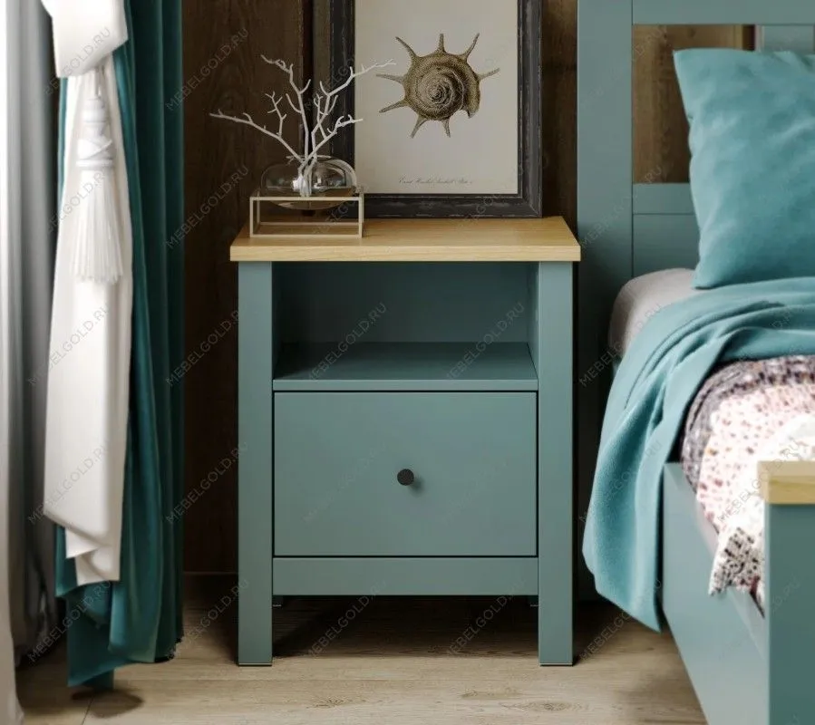 САГА тумба темно-бирюзовая/ясень | изображение 5