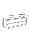МАЛЬТА комод ИКЕА / IKEA 4 ящика 160х54 Дуб Венге | изображение 3