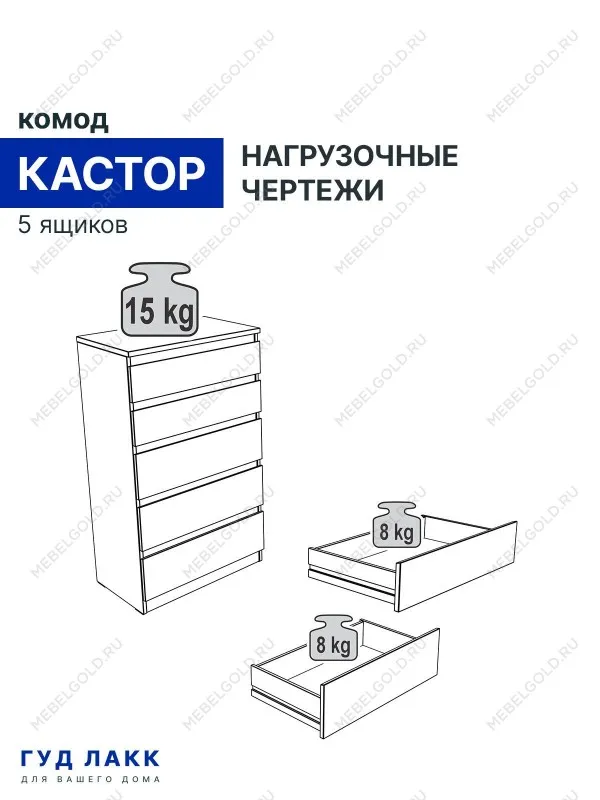 Комод Кастор, 5 ящиков, 65х40х112 см, черно-коричневый, дуб венге | изображение 22