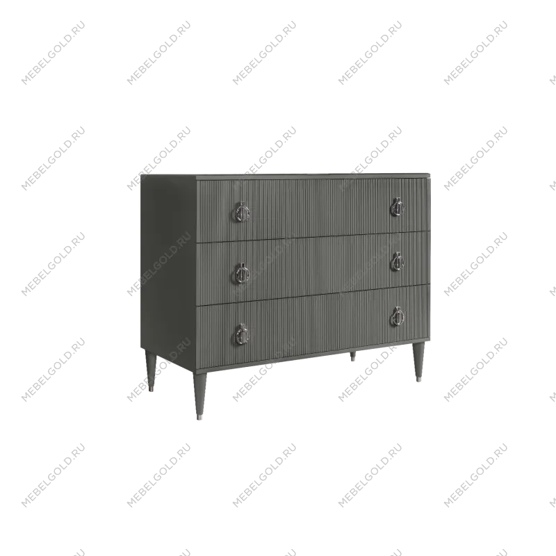 Комод Римини СОЛО (Серый/Серебро) РМКМ-1(s)