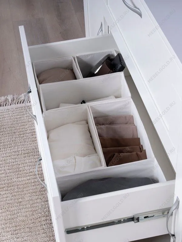 Тумба Сириус, 2 двери и 3 ящика, 156х41х95 см, белая | изображение 4