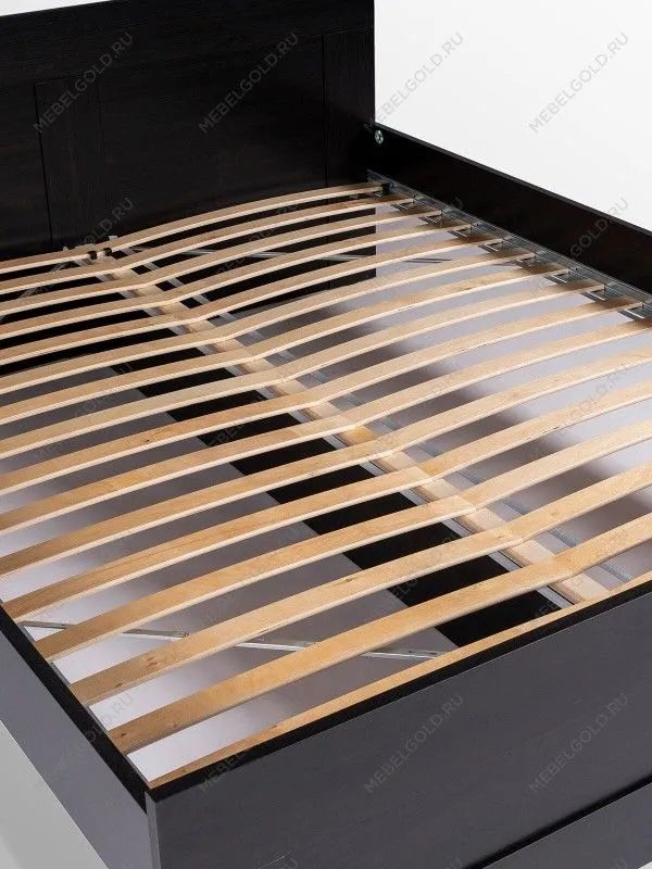 Кровать двуспальная Сириус, 160х200 см, черный, дуб венге | изображение 14