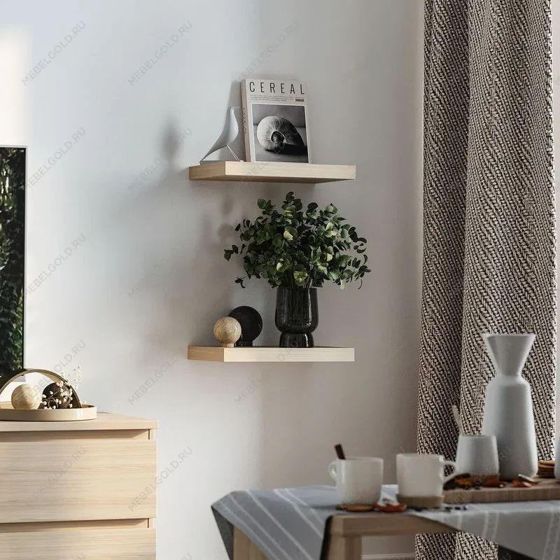 КАЛЛАКС / ФОРА Полка настенная ИКЕА / IKEA 1.4, тамбурат, дуб беленый | изображение 3