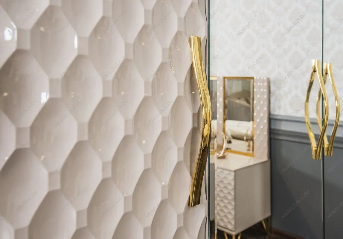 Шкаф Лара 5-дверный бежевый глянец | изображение 5