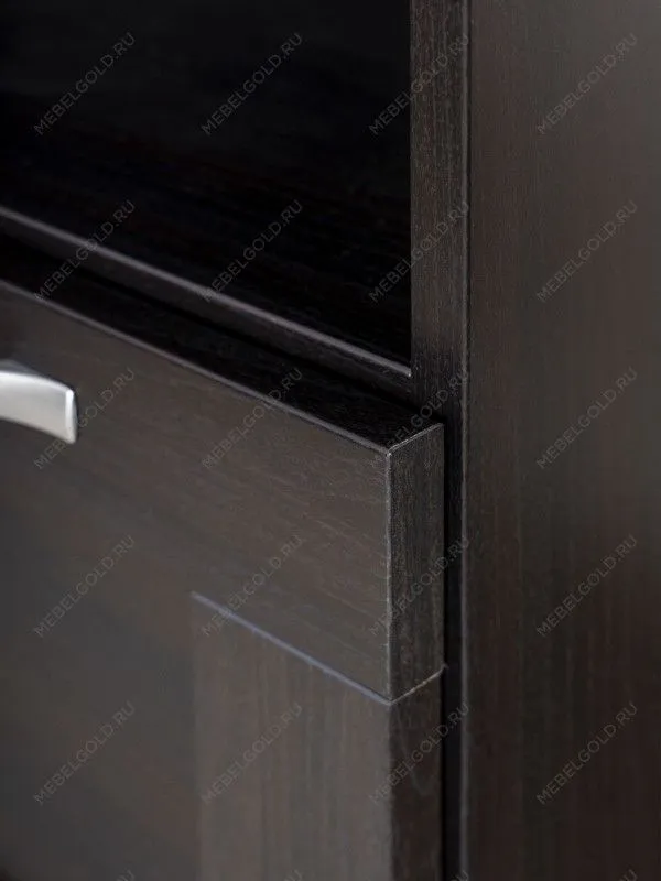 Тумба прикроватная Сириус, 1 ящик, 41х39х53с м, дуб венге, черно-коричневая | изображение 5