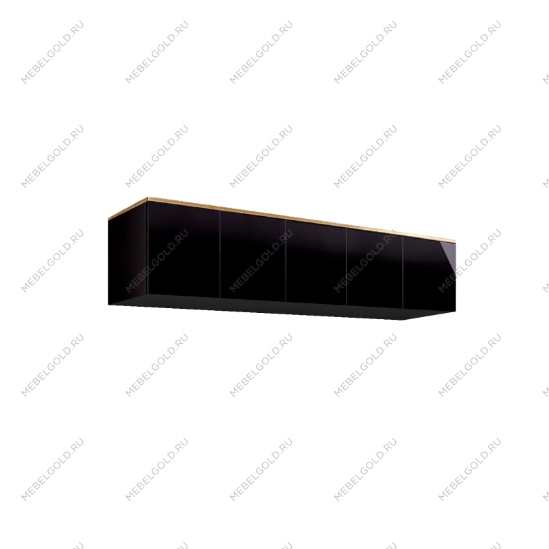 Антресоль для 5-х дверного шкафа Римини (Черный/золото) РМАН-1(5)