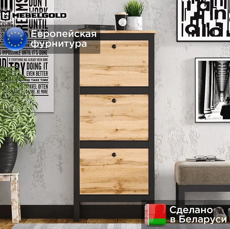 Тумба для обуви Лофт SFB3B/50 | изображение 1