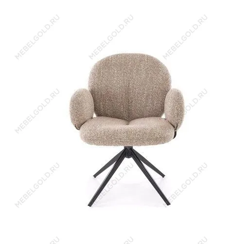 Стул кухонный Halmar K568 поворотный (темно-бежевый/черный) | изображение 3