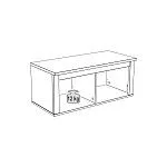 Полка навесная Сага, 2 секции, белая/ясень | изображение 9