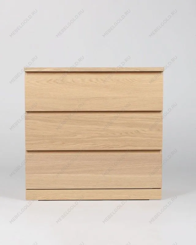 МАЛЬМ / VARMA Комод ИКЕА / IKEA 3, 80x78x40, шпон, беленый дуб | изображение 2