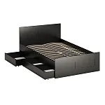 Ящик выкатной для кроватей СИРИУС, 60х60х20 см, черно-коричневый, дуб венге | изображение 11