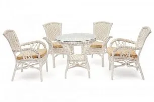 Комплект обеденный ANDREA Белый