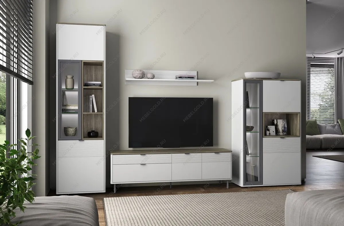 Шкаф с витриной Симпл 1V2D3N | изображение 3