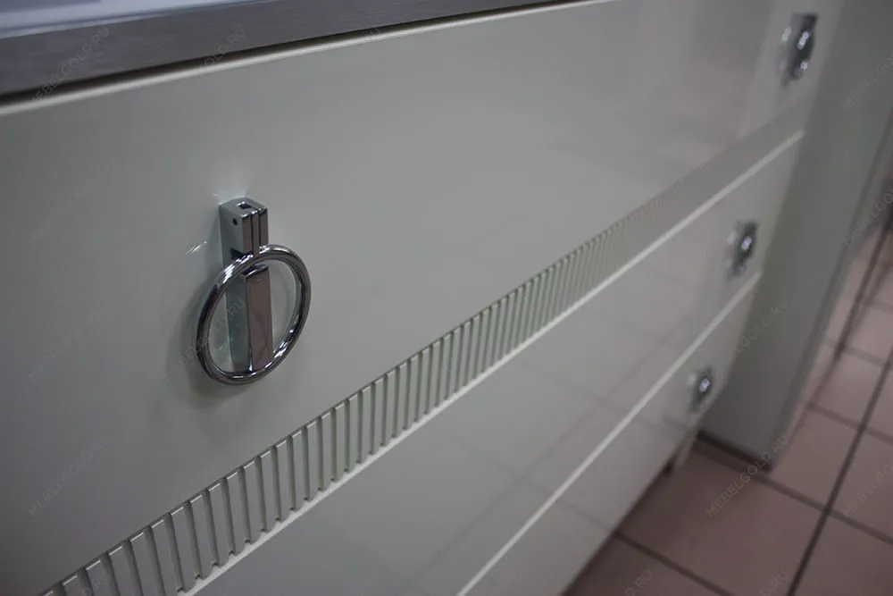 м. Марьина Роща - Комод узкий c планкой Римини СОЛО (белый серебро) РМКМ-2 (s) | изображение 2