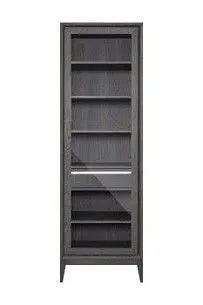 Витрина однодверная Сидней, дуб графит, левая