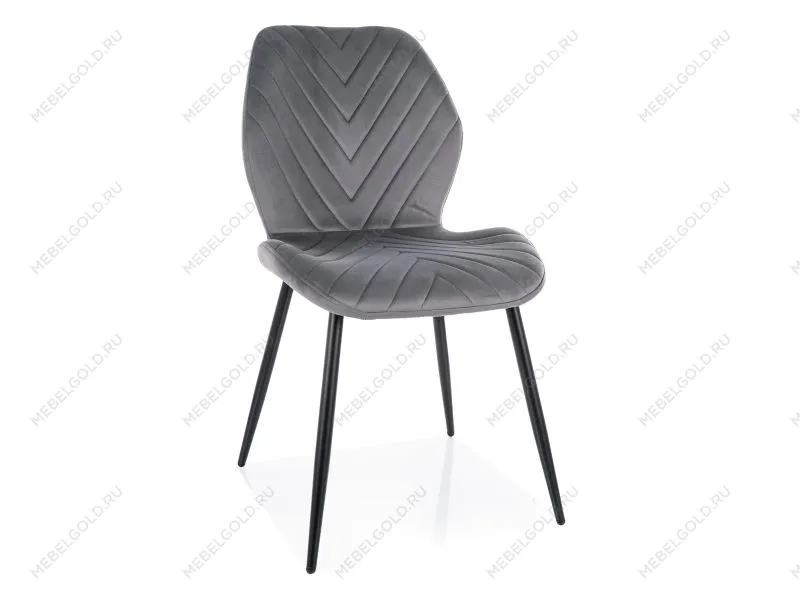 Стул кухонный Signal MIKE Velvet Bluvel 14 (серый/черный)