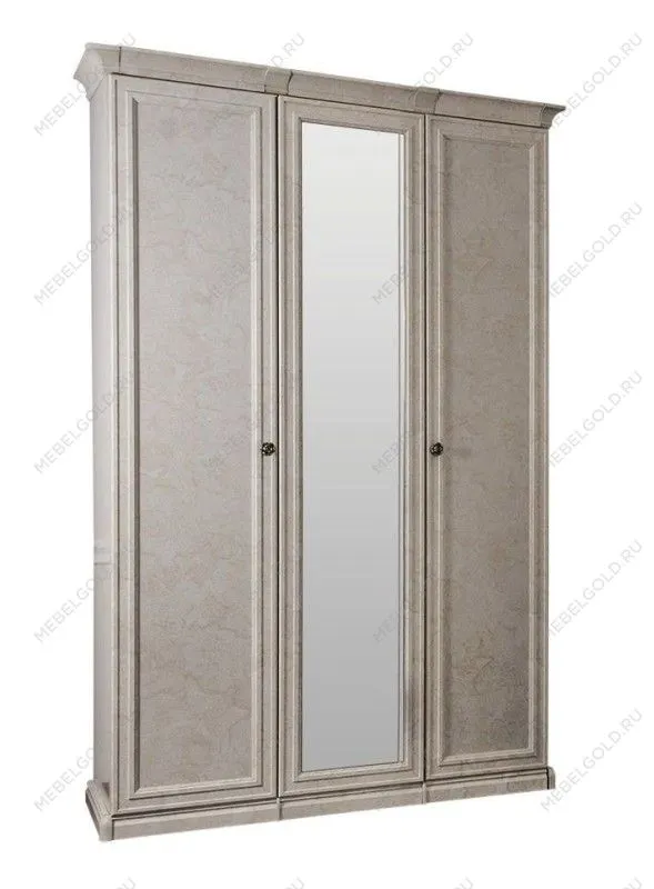 Шкаф Афина 3-дверный (2+1) с зеркалом крем корень