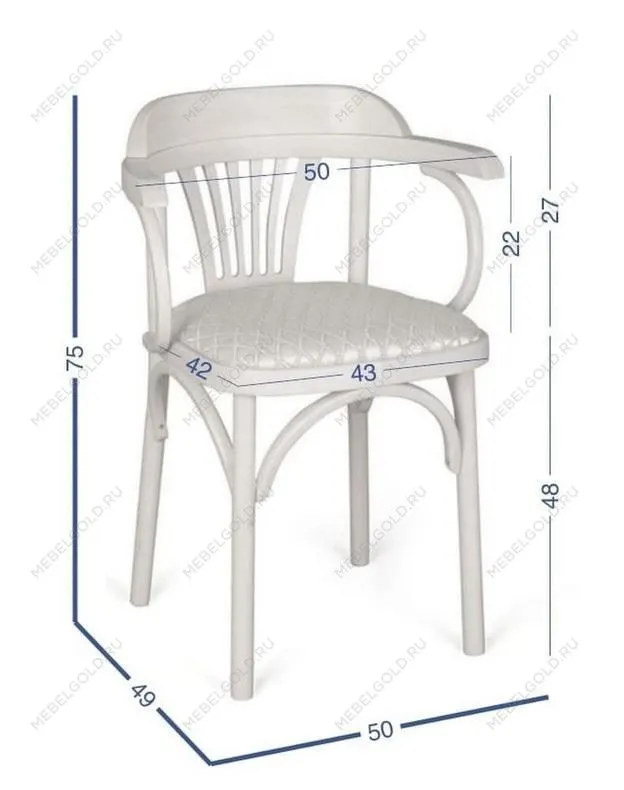 Стул Михаэль мягкий (средний тон, кожзам коричневый) | изображение 2