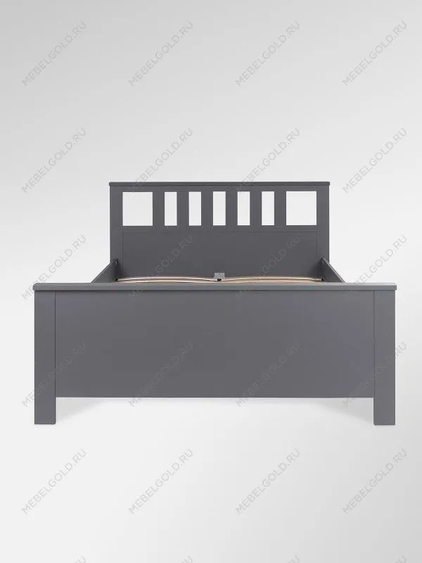 Кровать двуспальная Сага, 160х200 см, серая | изображение 8