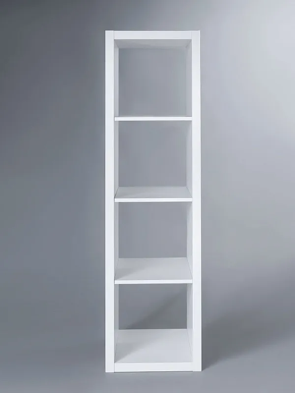 Стеллаж Фора, 4 полки, 147x42х38 см, белый | изображение 5