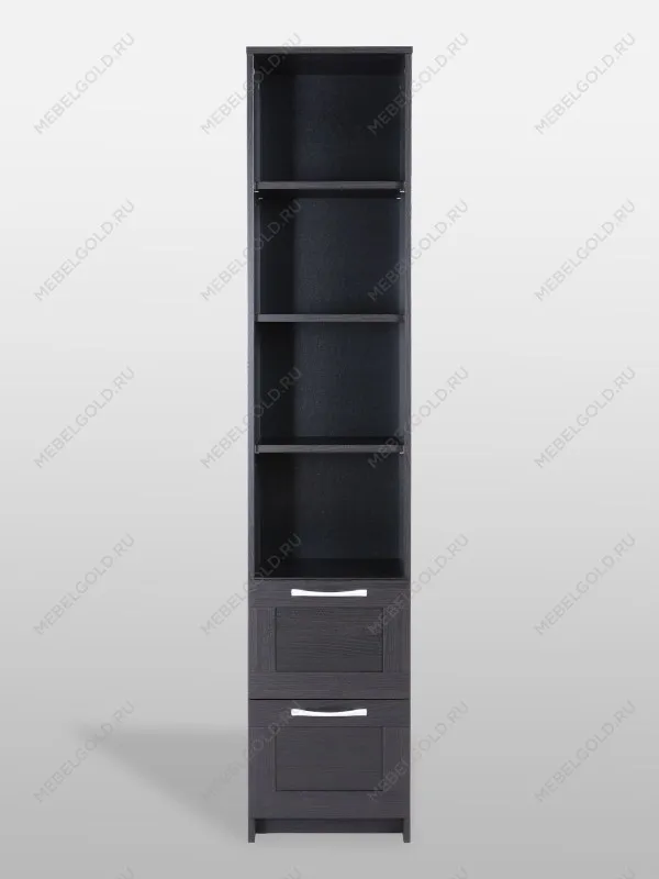 Стеллаж Сириус, 2 ящика, 39х35х190 см, черный, дуб венге | изображение 7