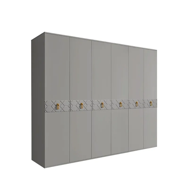 Шкаф 6-ти дв. Bogemia Farfalle (Серый/Золото) БМШ2/6(Fa)